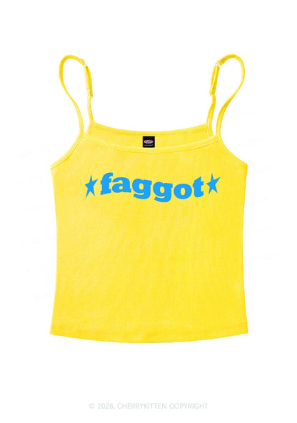 Red Faggot Pride Y2K Spaghetti Strap Cami Cherrykitten