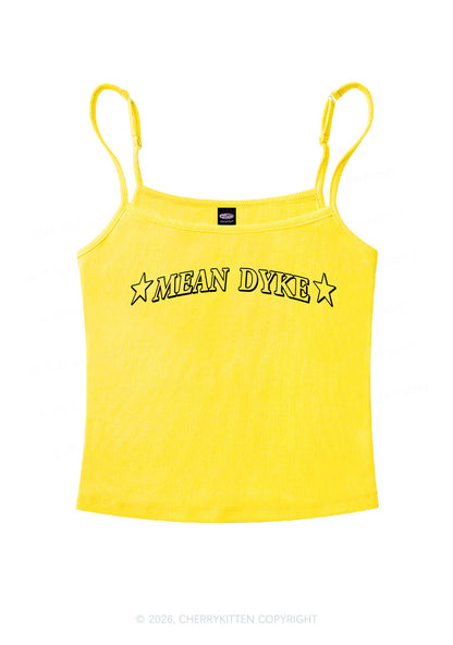Mean Dyke Pride Y2K Spaghetti Strap Cami Cherrykitten