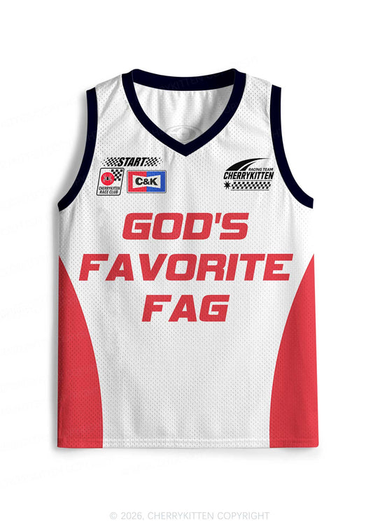 Red Gods Favorite Fag Pride Y2K Sport Jersey Tank Cherrykitten