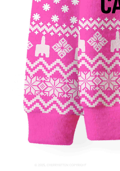 Hot Girls Carry Nxrcan Y2K Christmas Cardigan Knit Sweatshirt Cherrykitten