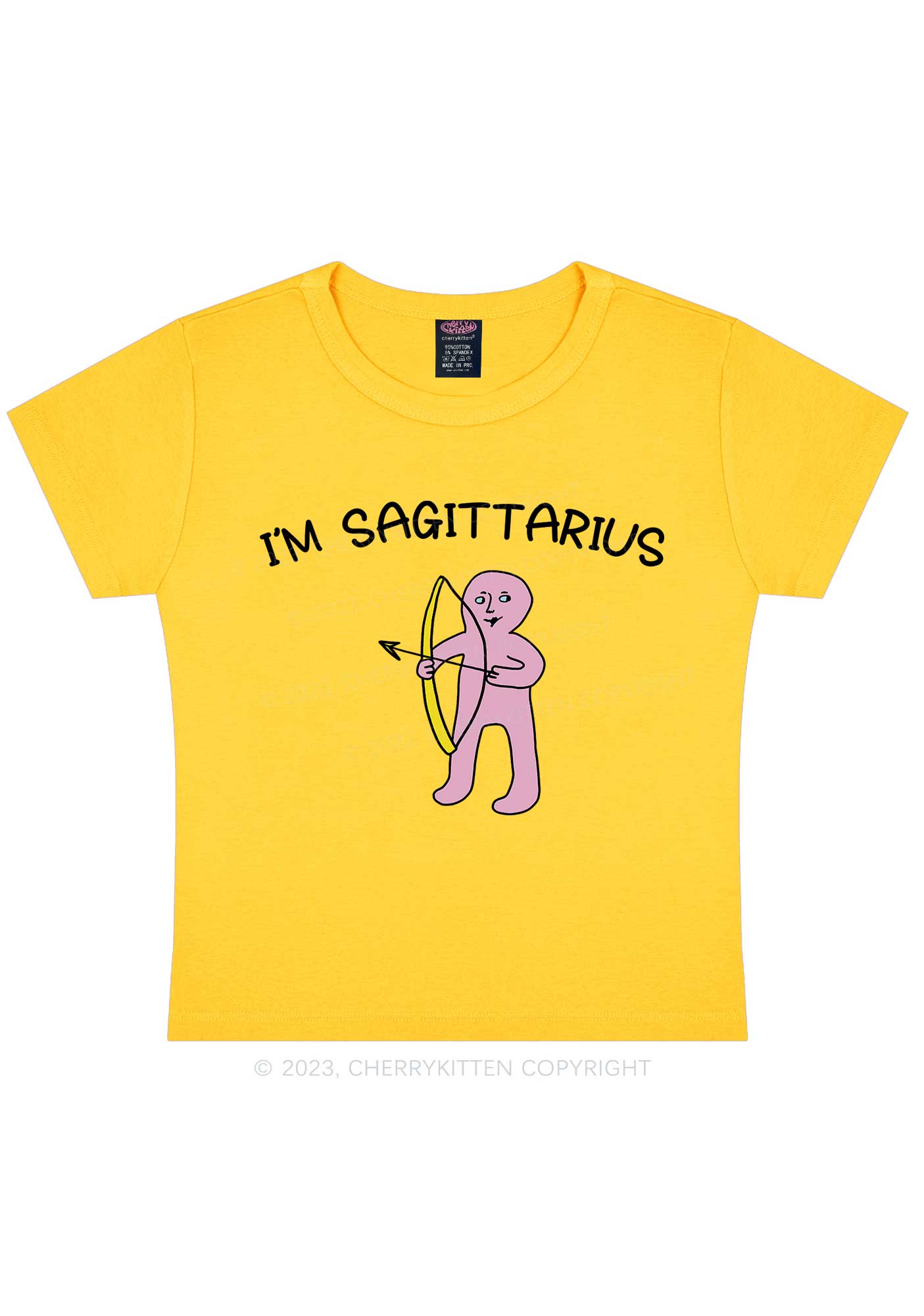 I'm Sagittarius Y2K Baby Tee Cherrykitten