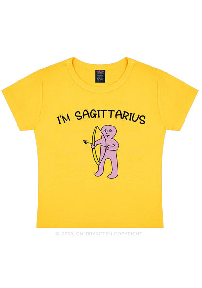 I'm Sagittarius Y2K Baby Tee Cherrykitten