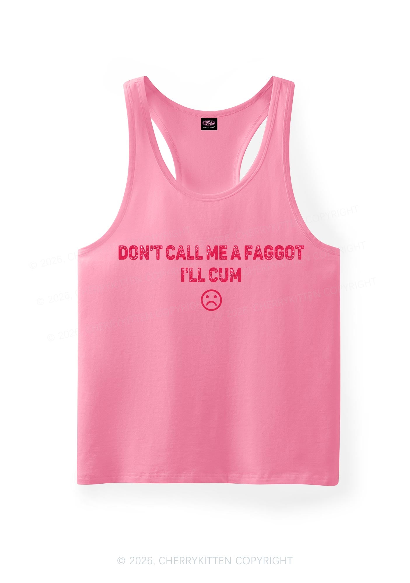 Dont Call Me Faggot Pride Y2K Men Racerback Tank Top Cherrykitten