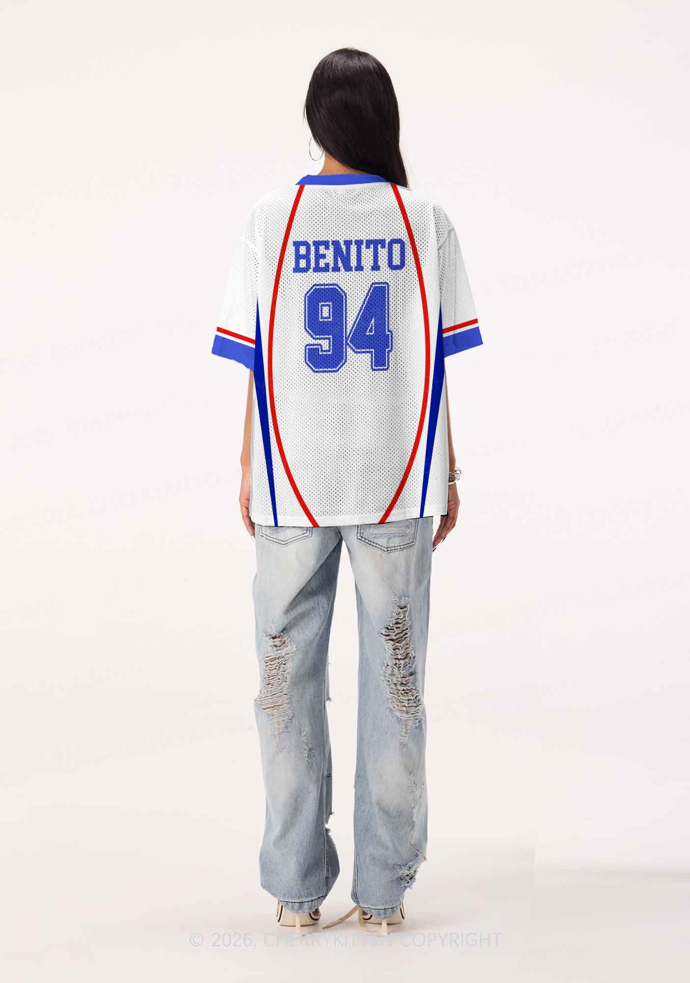 White Football Bunny Y2K Sport Jersey Shirts Cherrykitten