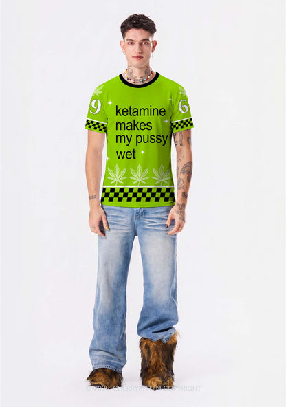 Kxxamine Makes My Puxxy Wet Y2K Football Jersey Shirts Cherrykitten