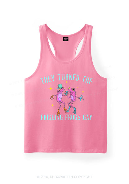 Frogs Gay Pride Y2K Men Racerback Tank Top Cherrykitten