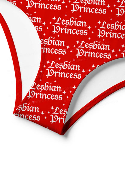 Lesbian Princess Pride Y2K Print Bikini Set Cherrykitten