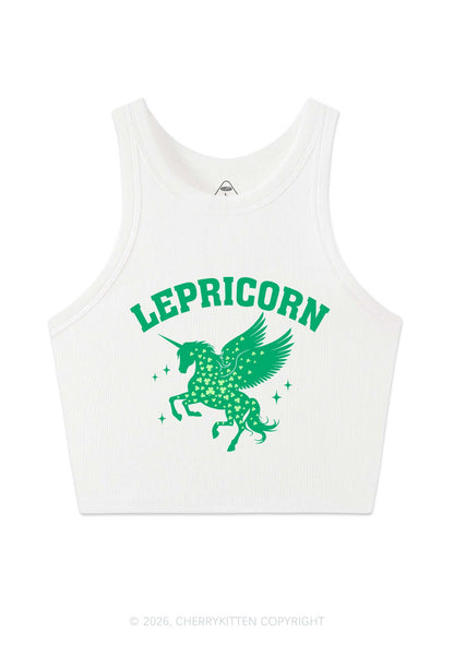 Lepricorn Unicorn St Patricks Y2K Crop Tank Top Cherrykitten
