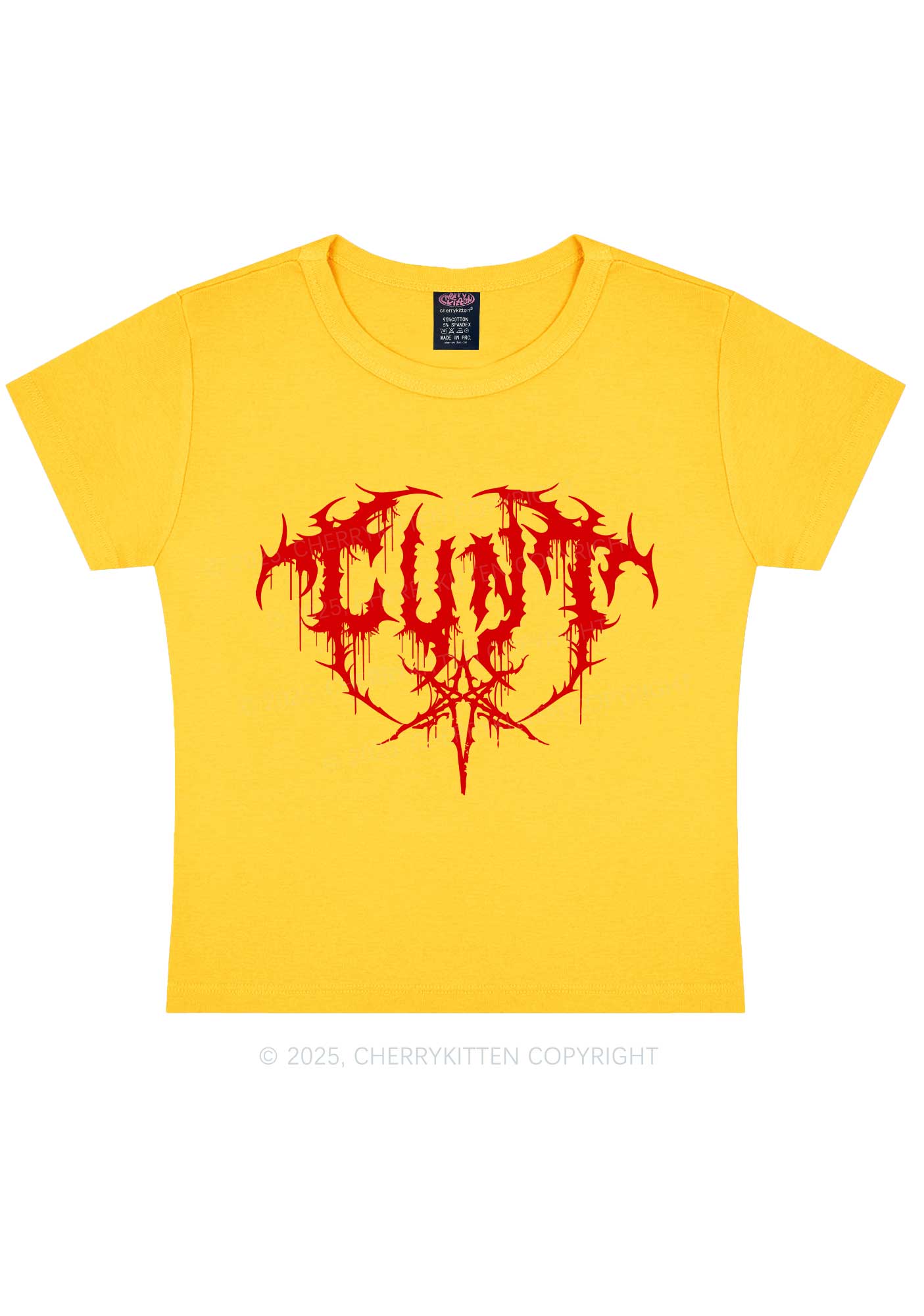 Halloween Punk Cxxt Y2K Baby Tee Cherrykitten