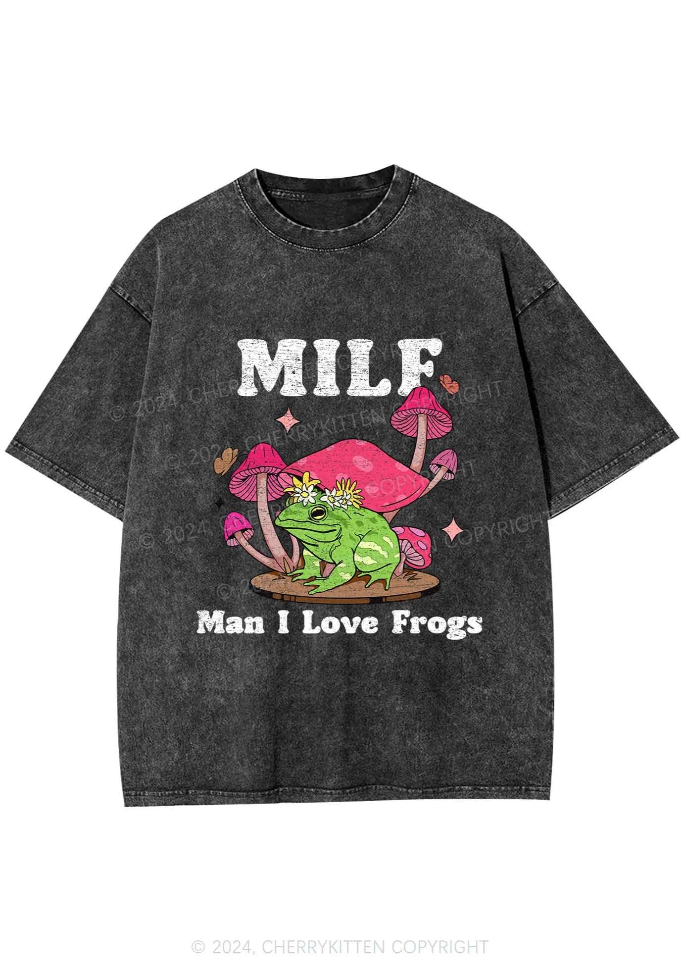 Mxxf Frog Y2K Washed Tee Cherrykitten