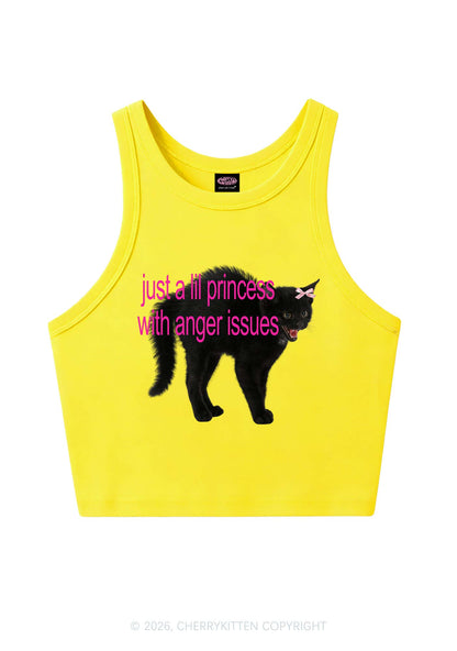 Just A Lil Princess Y2K Crop Tank Top Cherrykitten