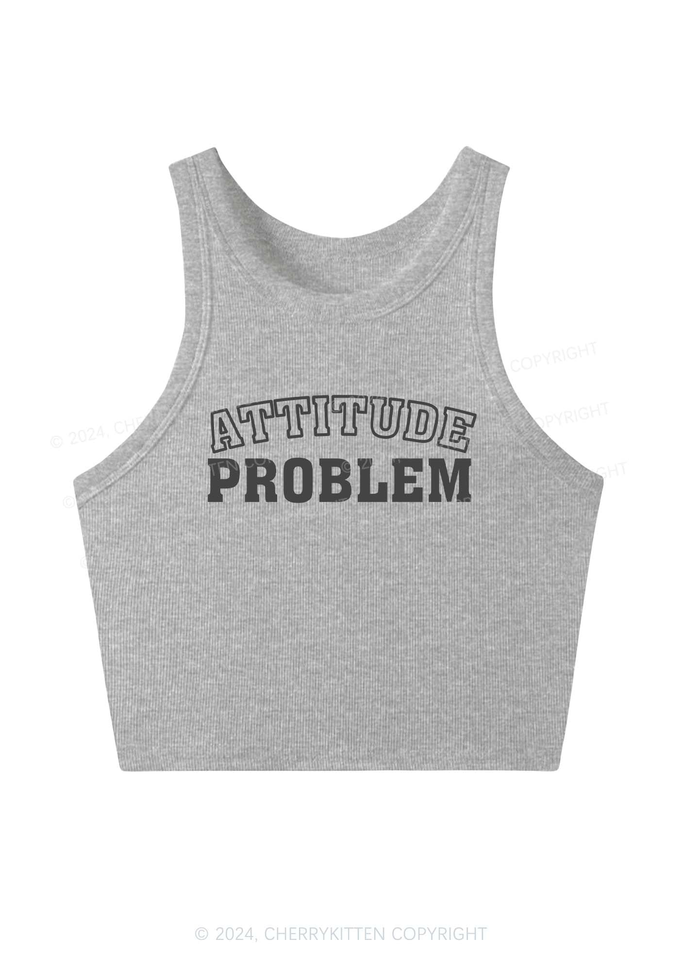 Attitude Problem Y2K Crop Tank Top Cherrykitten
