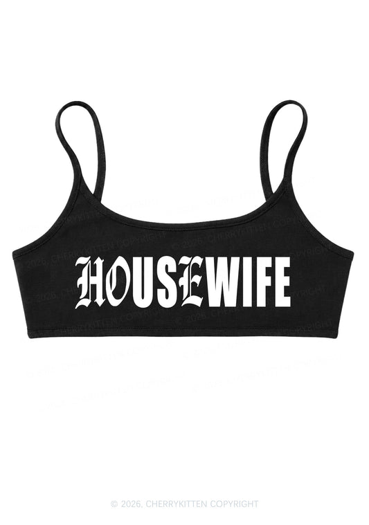 Gothic Housewife Y2K Super Crop Cami Cherrykitten