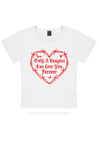 Halloween Vampire Love You Forever Y2K Baby Tee Cherrykitten