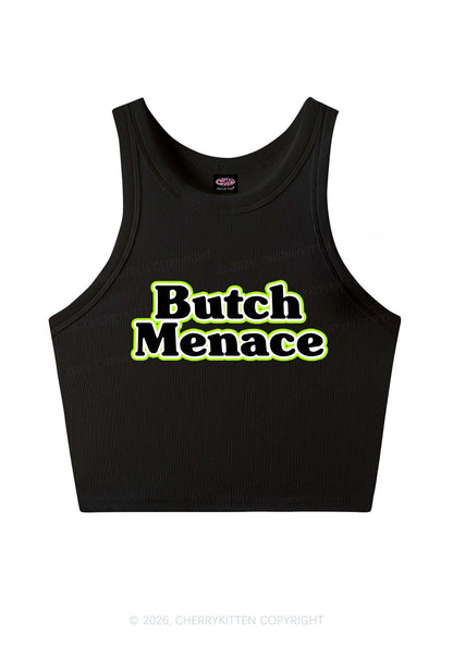 Butch Menace Pride Y2K Crop Tank Top Cherrykitten