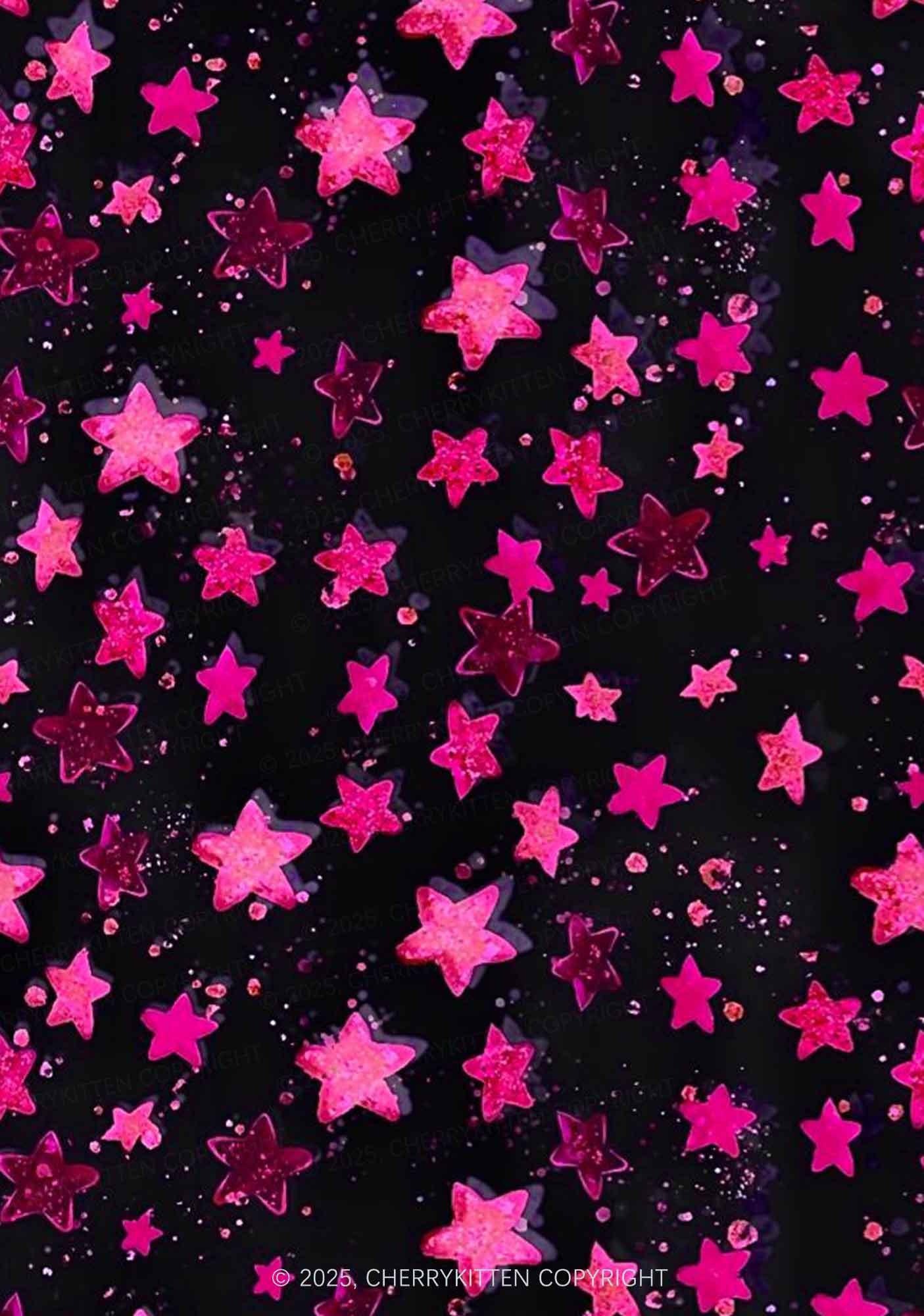 Pink Starry Y2K Print Mini Layered Skirt Cherrykitten