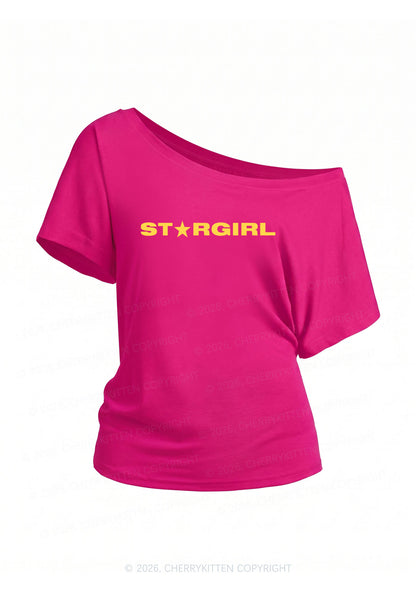 Stargirl Y2K Off Shoulder Tee Cherrykitten
