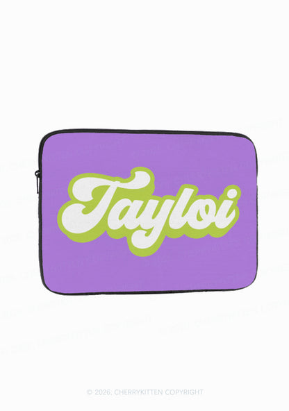 Personalized Name Y2K Laptop Sleeve Cherrykitten