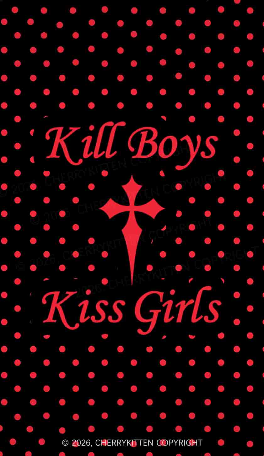 Kiss Girls Kill Boys Pride Y2K Phone Case Cherrykitten