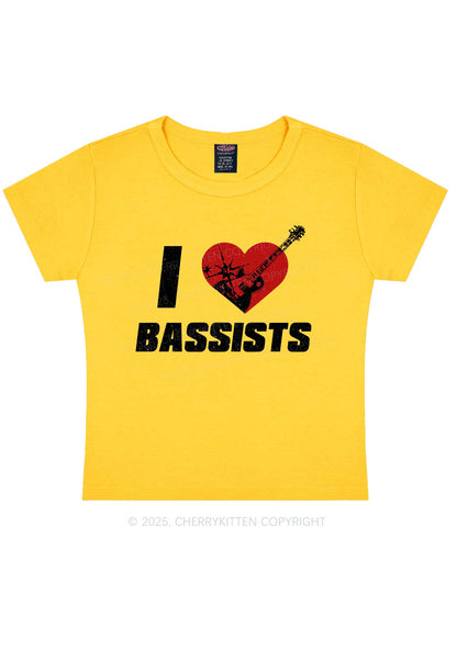 I Love Bassists Y2K Baby Tee Cherrykitten