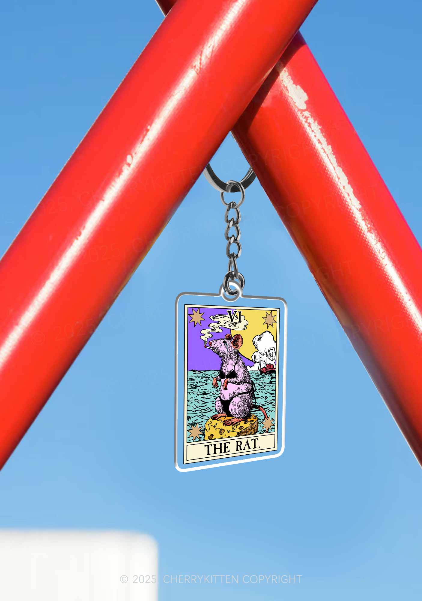The Rat Smoking 1Pc Y2K Keychain Cherrykitten