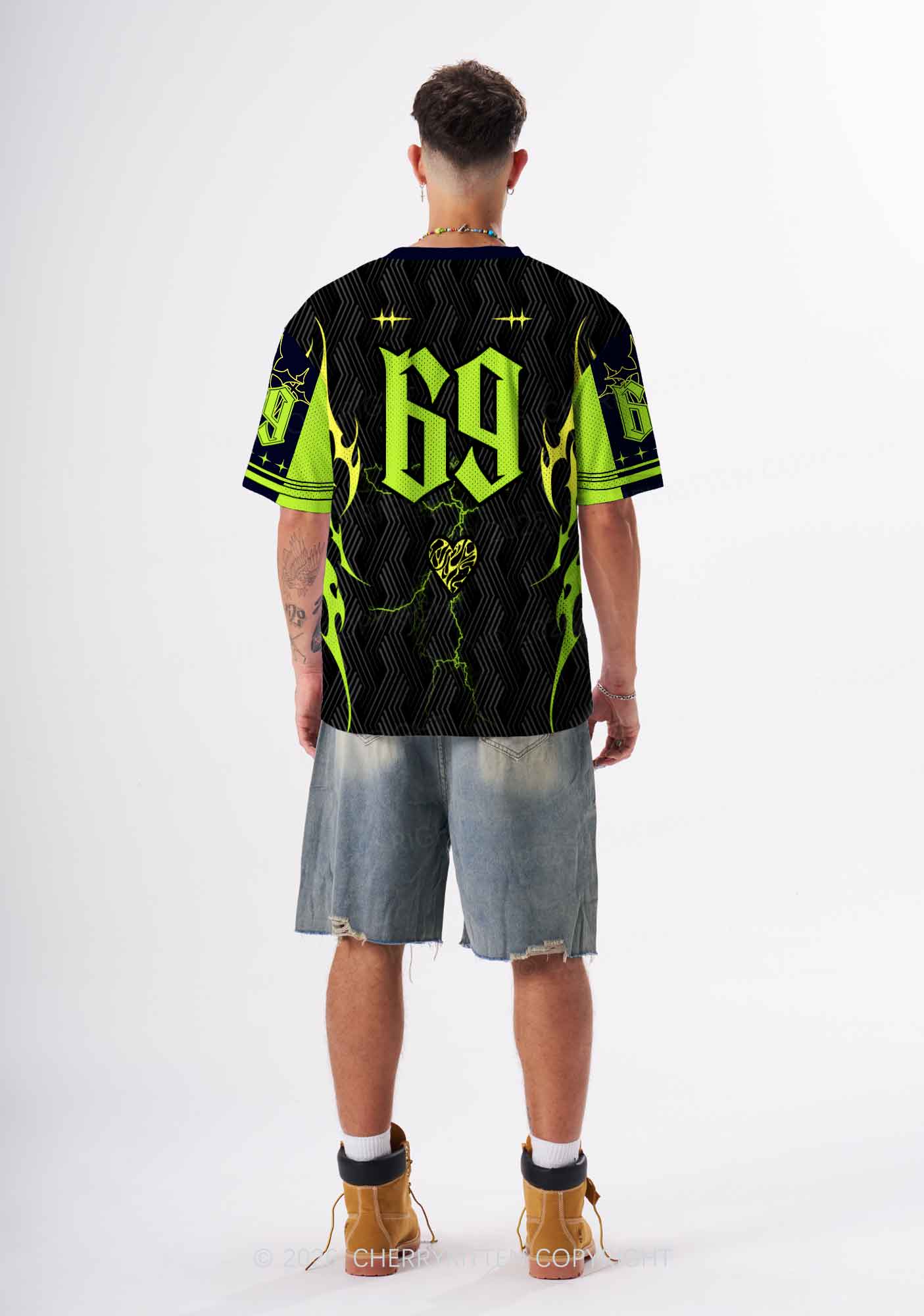 Green Gothic Fag Princess Pride Y2K Sport Jersey Shirts Cherrykitten