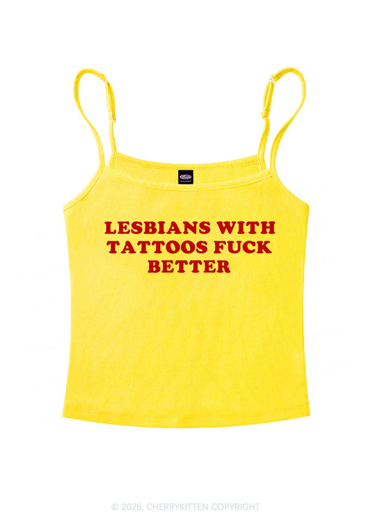 Lesbians With Tattoos Pride Y2K Spaghetti Strap Cami Cherrykitten