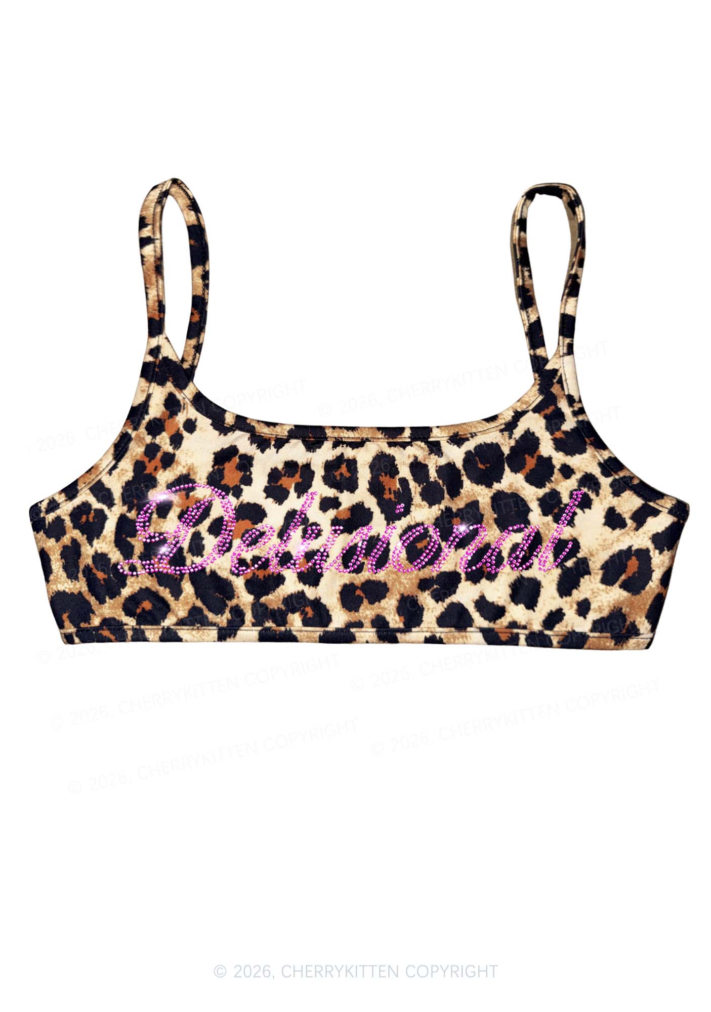 Rhinestone Delusional Y2K Super Crop Cami Cherrykitten