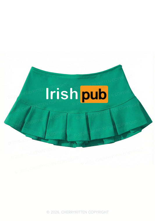 Irish Pub St Patricks Y2K Mini Pleated Skirts Cherrykitten