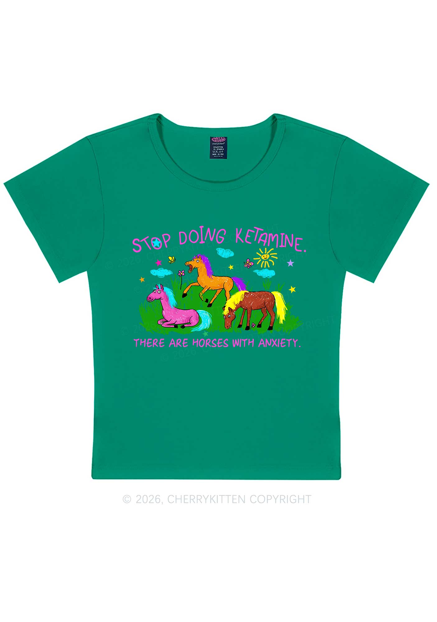 Stop Doing Kxxamine Y2K Baby Tee Cherrykitten