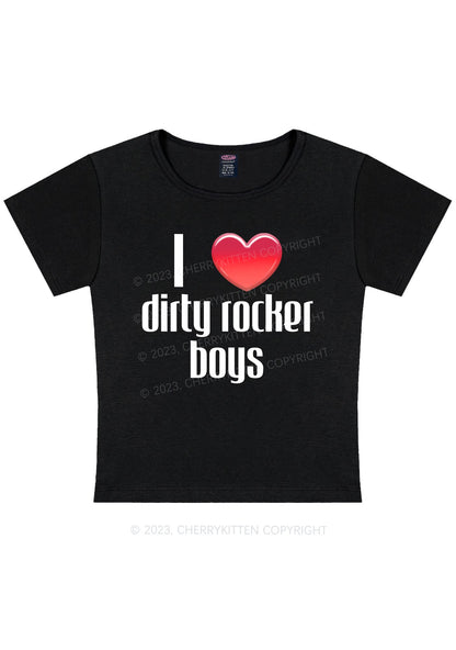 Dirty Rocker Boys Y2K Baby Tee Cherrykitten