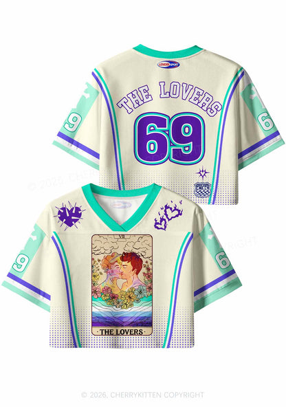 The Lovers Gay Kissing Pride Y2K Crop Sport Jersey Shirts Cherrykitten