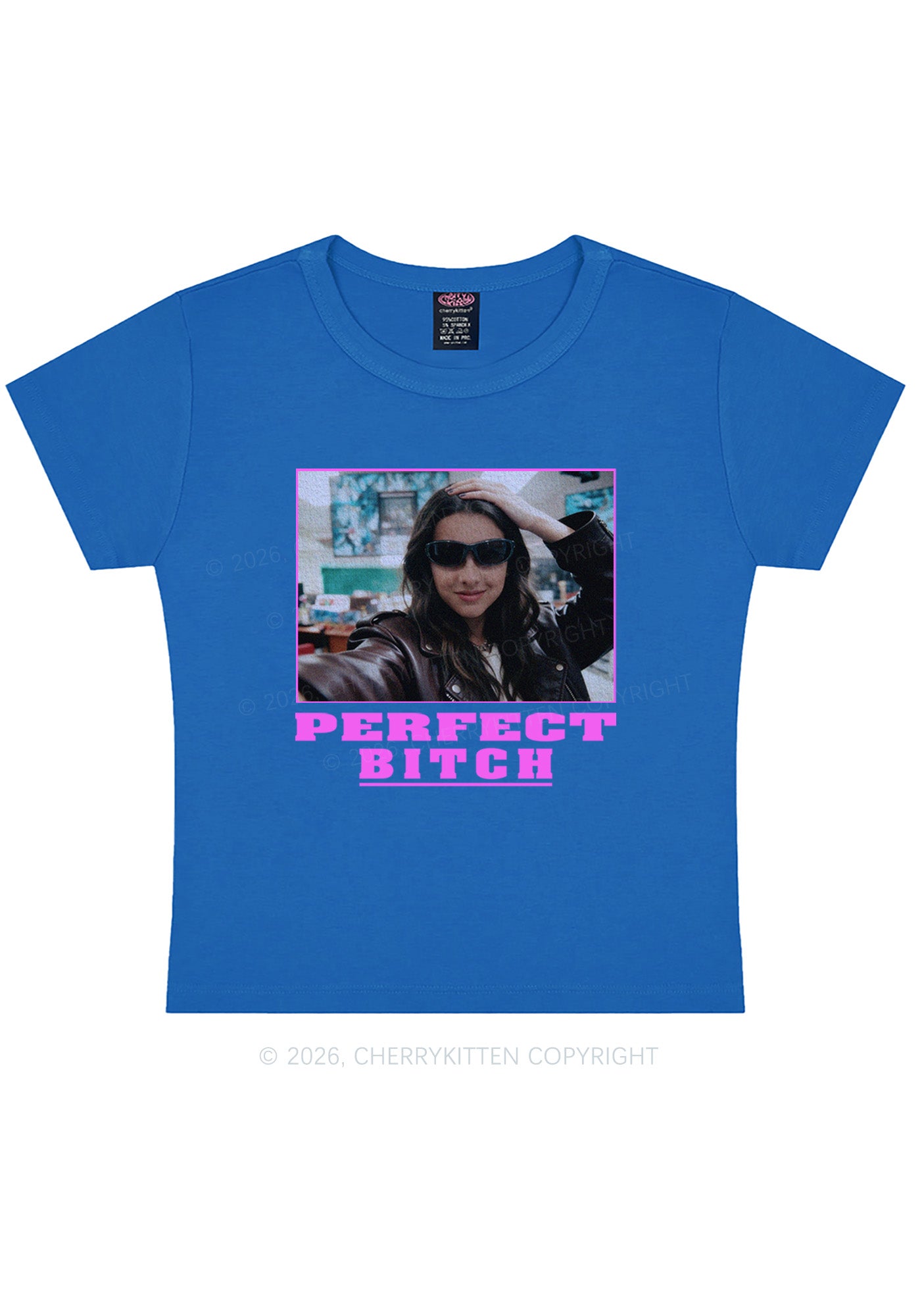 Custom Perfect Bxxch Y2K Baby Tee Cherrykitten