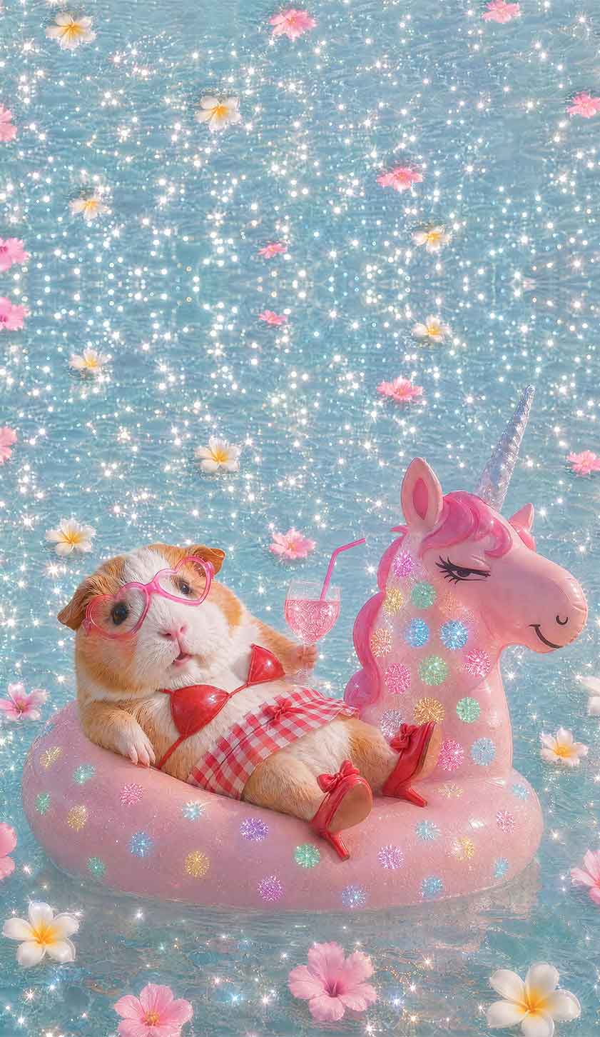 Guinea Pig On Unicorn Y2K Phone Case Cherrykitten