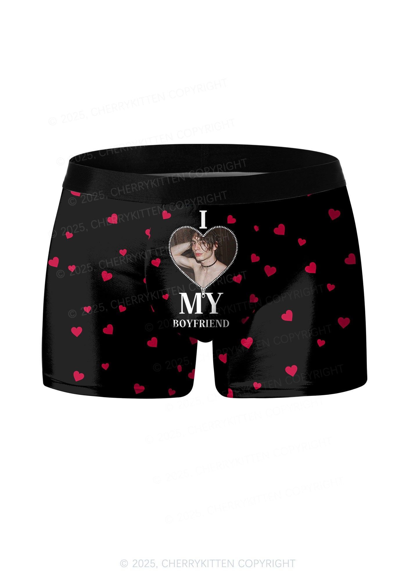 Custom I Love My GF BF Valentine's Day Y2K Print Couples Boxer Briefs Set Cherrykitten