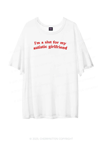 Slxt For My Autistic GF Y2K Sheer Boyfriend Tee Cherrykitten