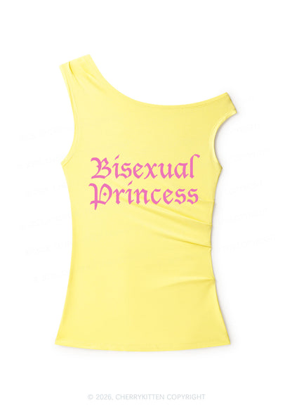 Bisexual Princess Y2K Off Shoulder Tank Top Cherrykitten
