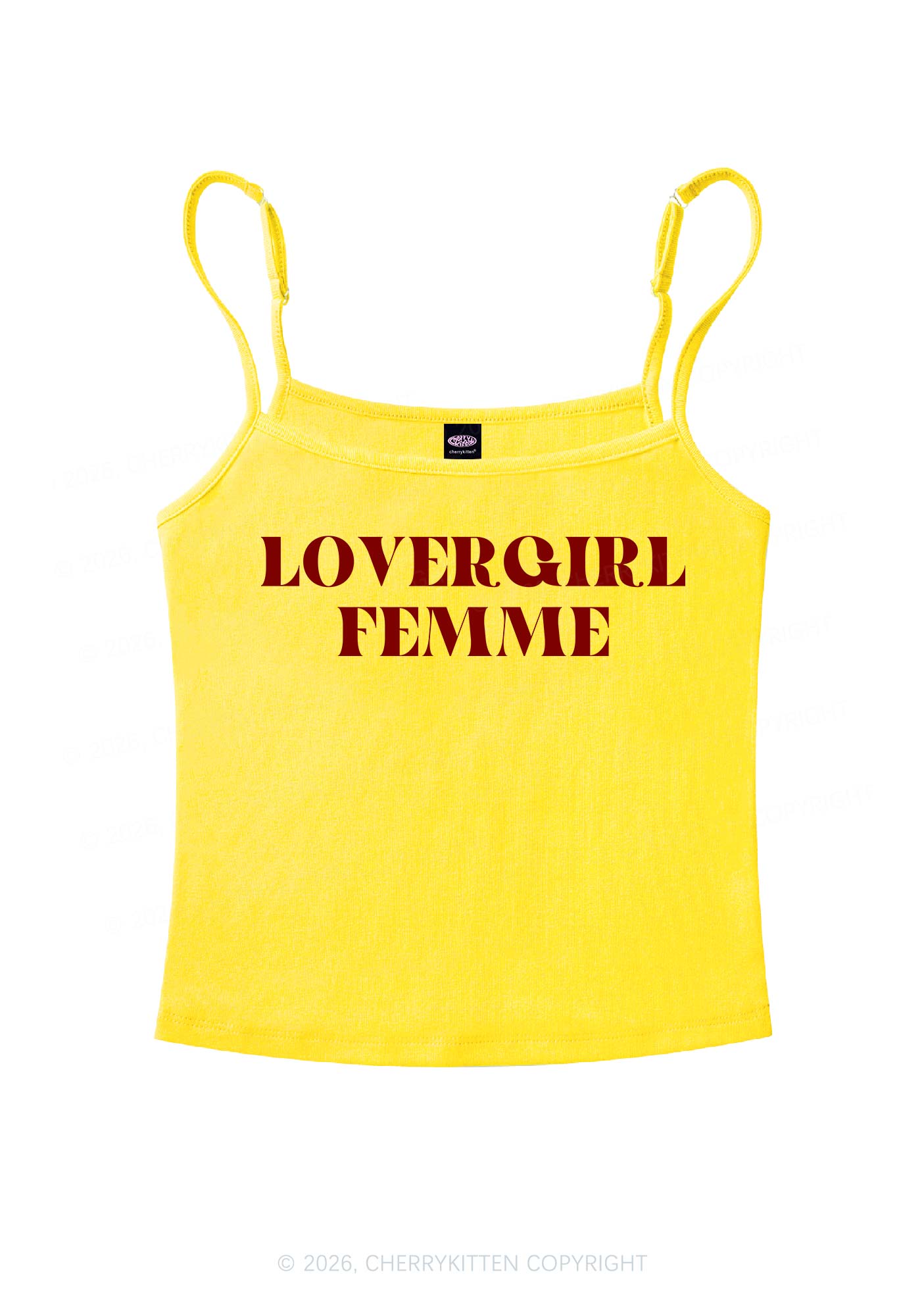 Lovergirl Femme Pride Y2K Spaghetti Strap Cami Cherrykitten