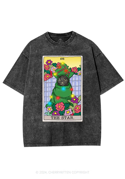The Star Cat Y2K Washed Tee Cherrykitten