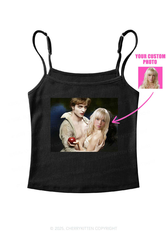 Custom Vampire Lover Photo Y2K Spaghetti Strap Cami Cherrykitten