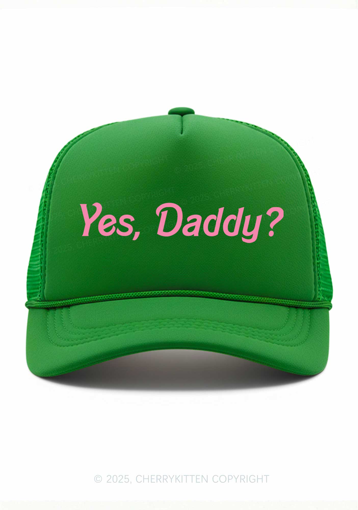 Yes Daddy Valentine's Day Y2K Trucker Hat Cherrykitten