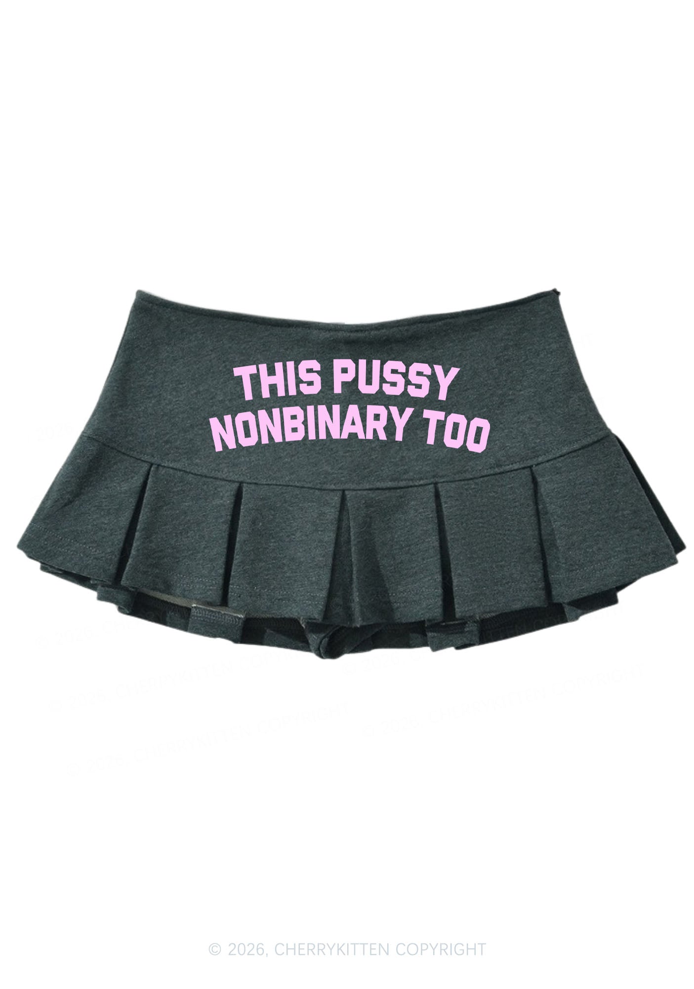This Puxxy Nonbinary Too Pride Y2K Mini Pleated Skirts Cherrykitten