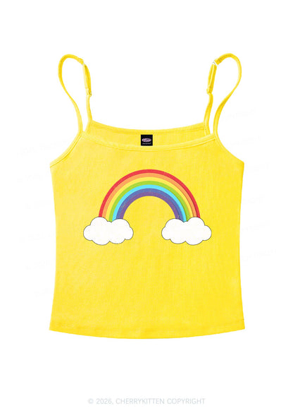 Rainbow Cloud Pride Y2K Spaghetti Strap Cami Cherrykitten