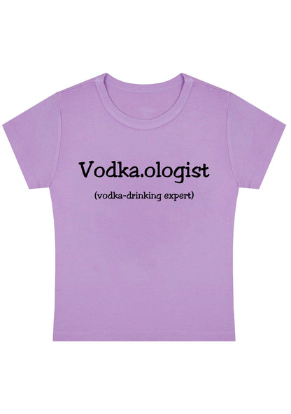 Vodka Drinking Expert Y2K Baby Tee