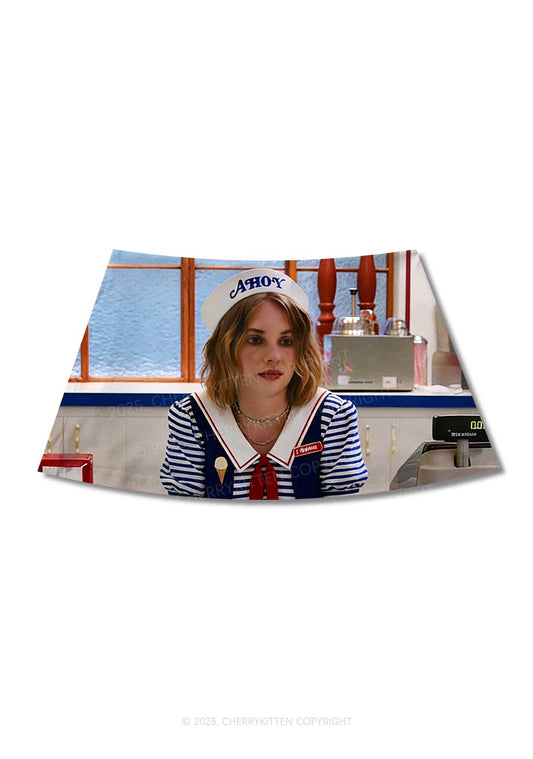 Sailor Girl Pride Y2K Print Mini Skirt Cherrykitten