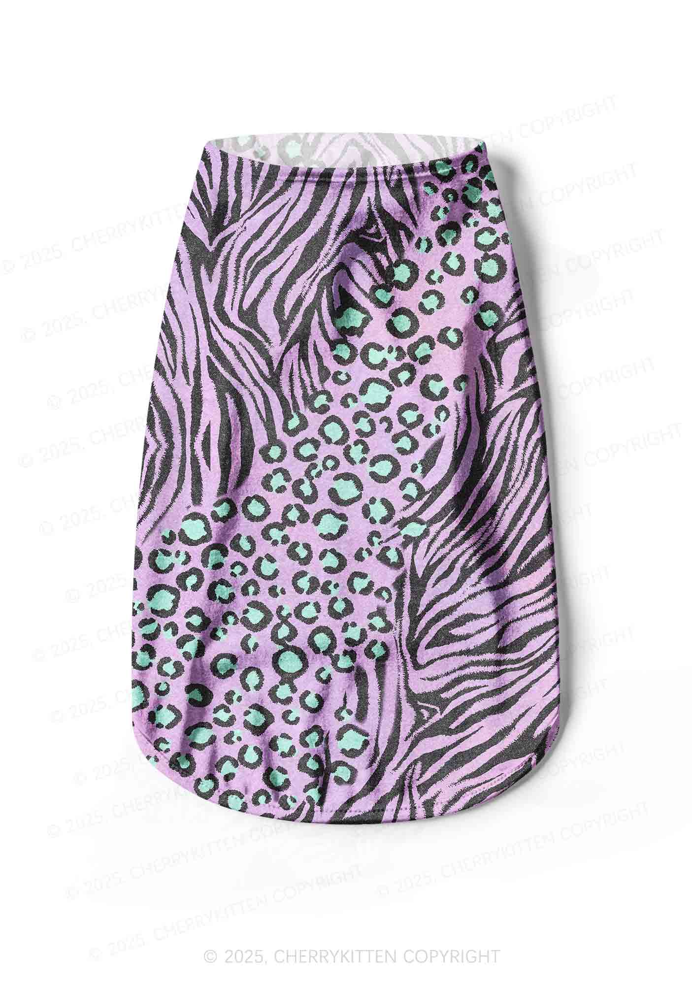 Lavender Zebra Y2K Pet Tank Top Cherrykitten