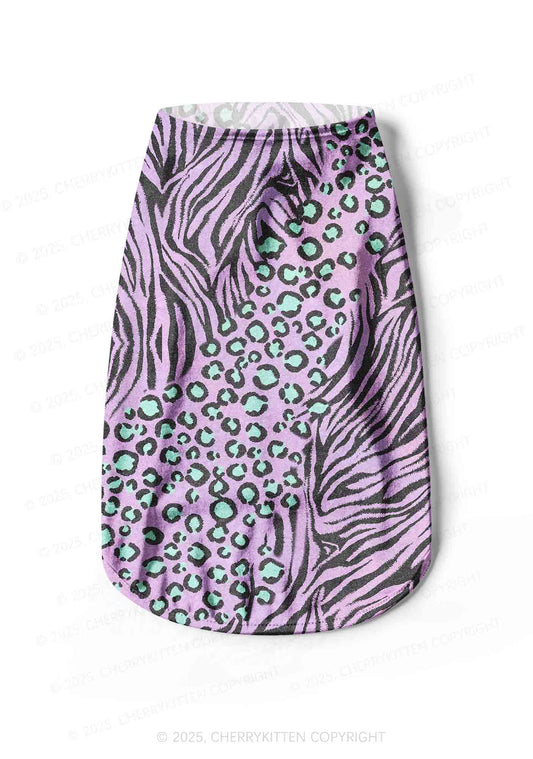 Lavender Zebra Y2K Pet Tank Top Cherrykitten