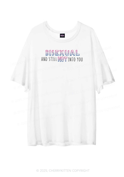 Bisexual And Still Not Into You Pride Y2K Sheer Boyfriend Tee Cherrykitten