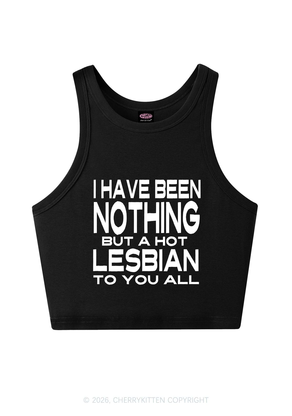 I Have Been A Hot Lesbian Pride Y2K Crop Tank Top Cherrykitten
