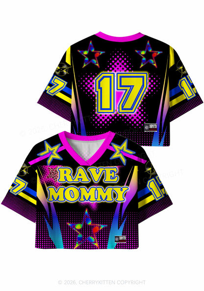 Rave Mommy Star Y2K Crop Sport Jersey Shirts Cherrykitten